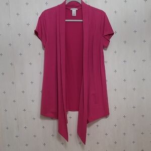 Pink Short Sleeve Cardigan